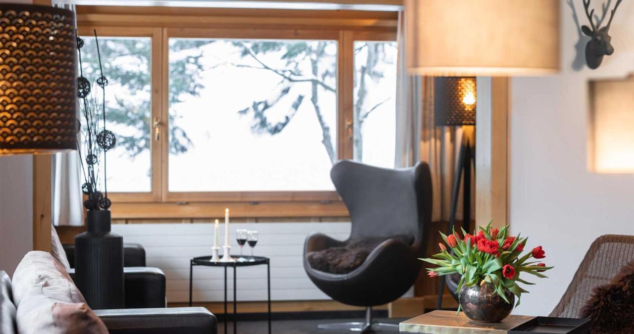 Seeblick Davos Bagian luar foto