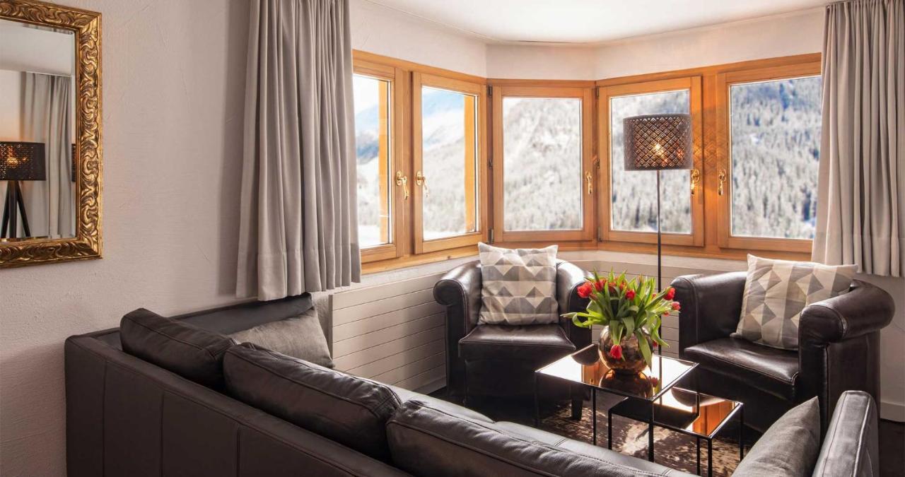 Seeblick Davos Bagian luar foto