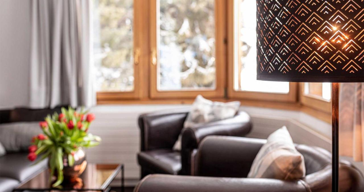 Seeblick Davos Bagian luar foto